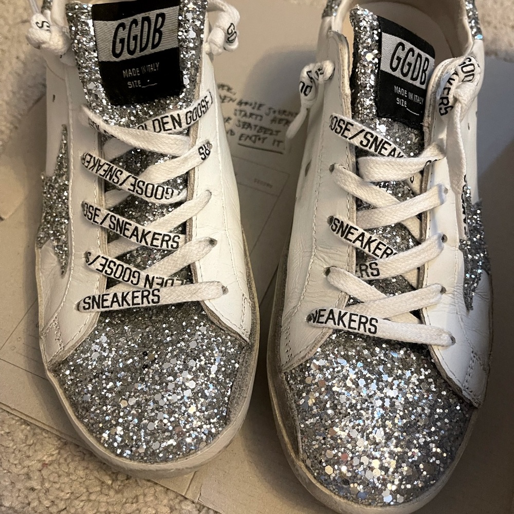 Womens Golden Goose glitter